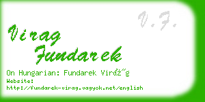 virag fundarek business card